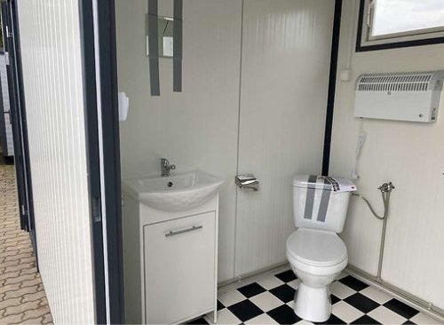 4x2M SANITÄRCONTAINER DOPPEL-WC MIT DUSCHE